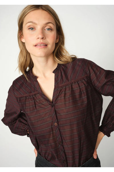 Benedetta Silky Shirt - Fudge