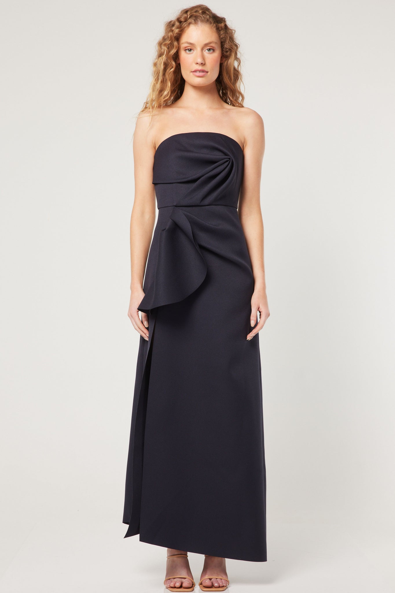 Shop Elliatt Beryl Strapless Crepe Gown