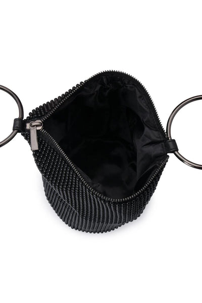 Bianca Ball Mesh Handle bag - Black