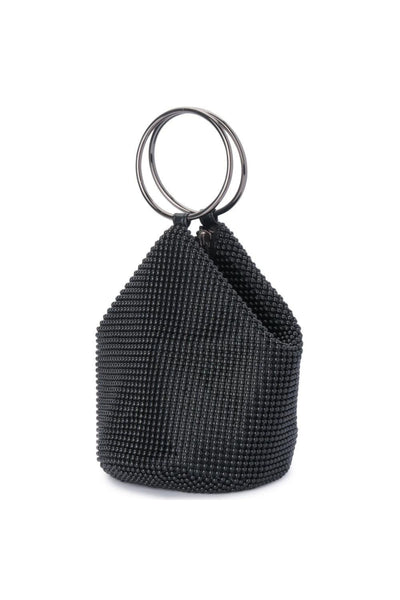 Bianca Ball Mesh Handle bag - Black