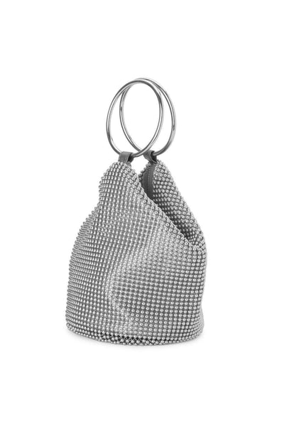 Bianca Ball Mesh Handle bag - Silver