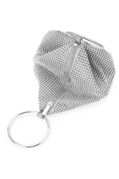 Bianca Ball Mesh Handle bag - Silver