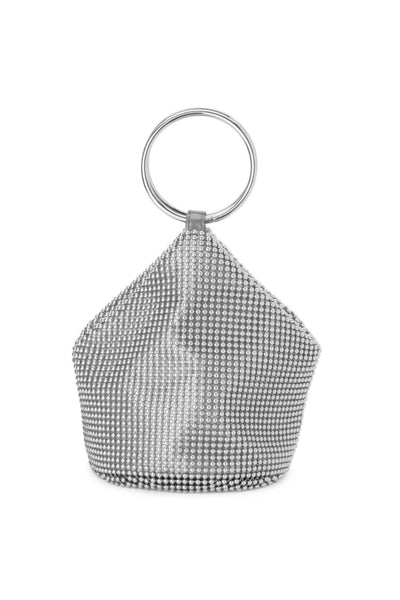 Bianca Ball Mesh Handle bag - Silver