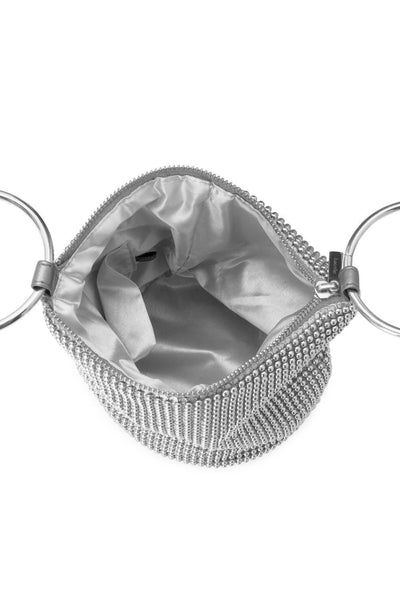 Bianca Ball Mesh Handle bag - Silver