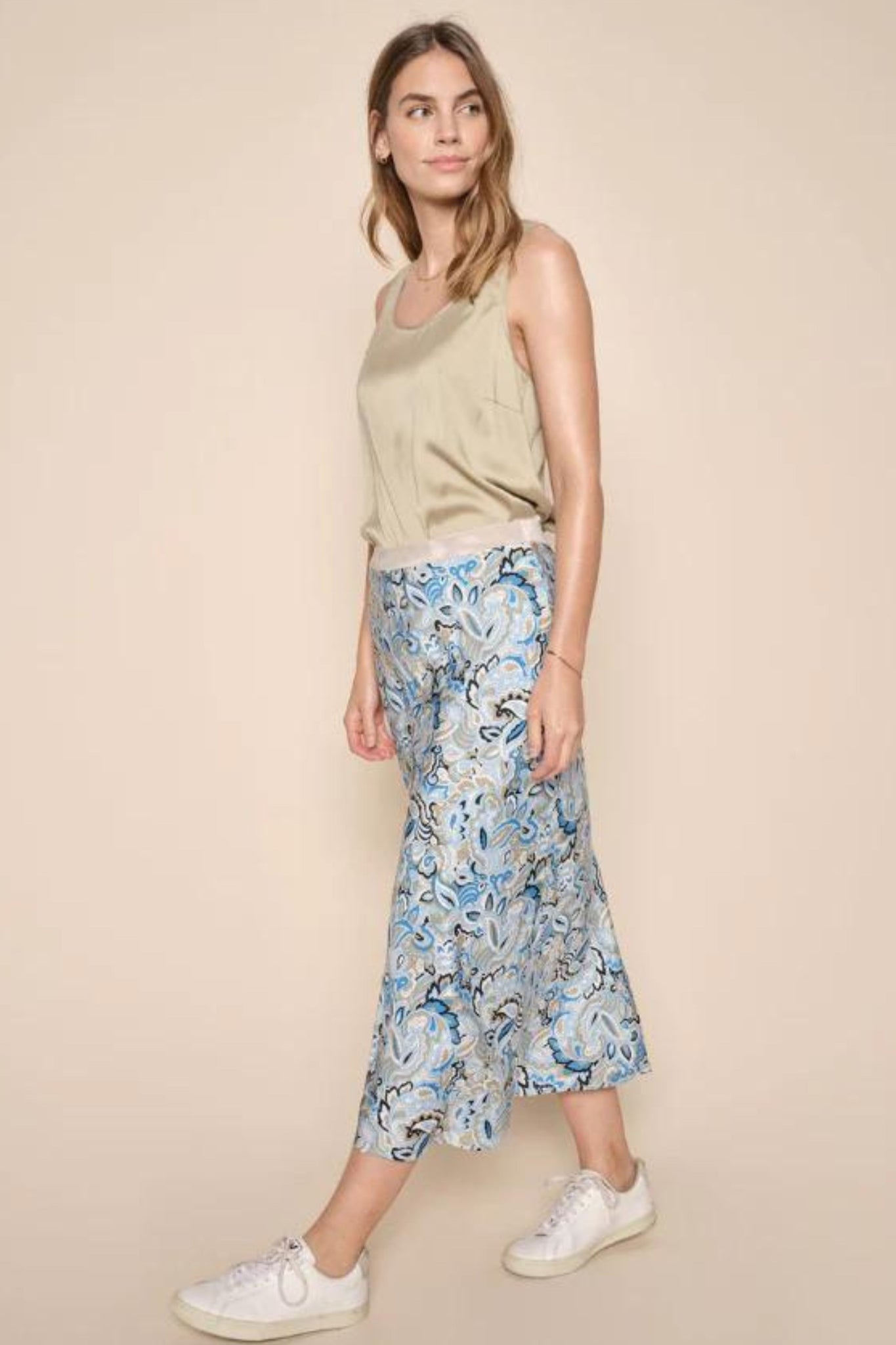 Bias Viva Skirt - Blue Aster