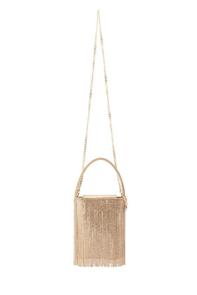 Billie Crystal Fringe Bag - Champagne