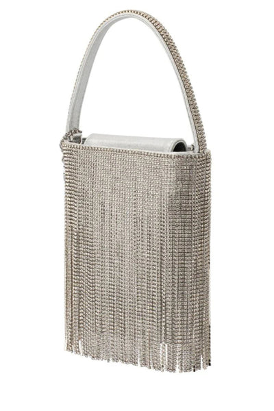 Billie Crystal Fringe Bag - Silver
