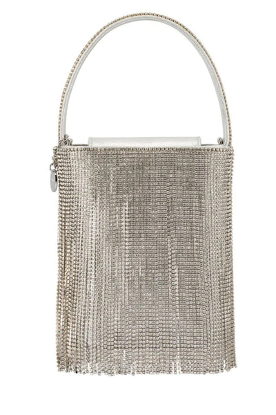 Billie Crystal Fringe Bag - Silver