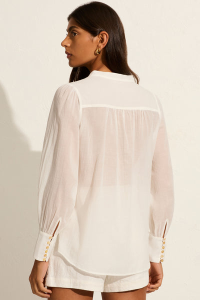 Birdie Embroidered Blouse - White