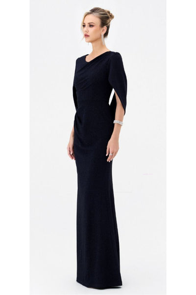 Blanca Cape Fishtail Maxi - Navy