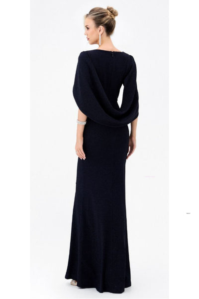 Blanca Cape Fishtail Maxi - Navy