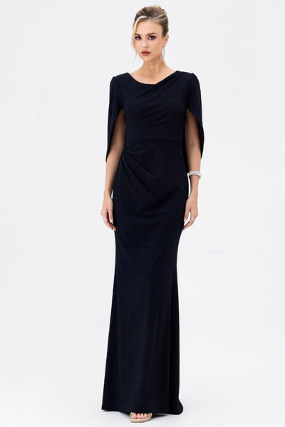 Blanca Cape Fishtail Maxi - Navy