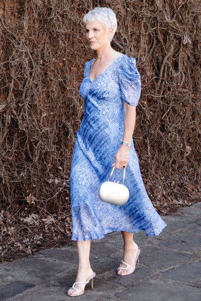 Blue Jay Midi Dress - Periwinkle Flower