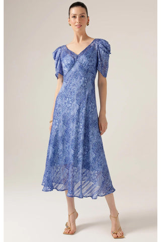 Blue Jay Midi Dress - Periwinkle Flower