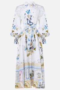 Botanical Ballads Waist Tie Shirt Dress