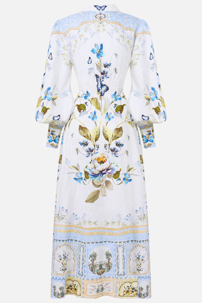 Botanical Ballads Waist Tie Shirt Dress