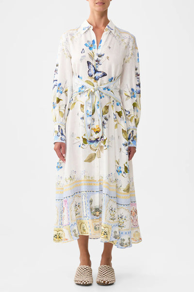 Botanical Ballads Waist Tie Shirt Dress