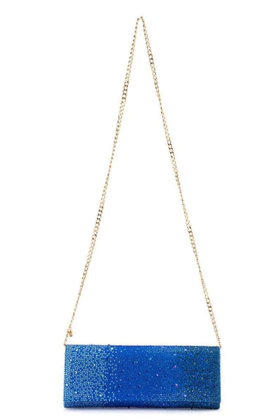 Camille Ombre Hotfix Clutch - Blue