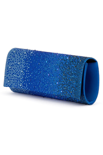 Camille Ombre Hotfix Clutch - Blue