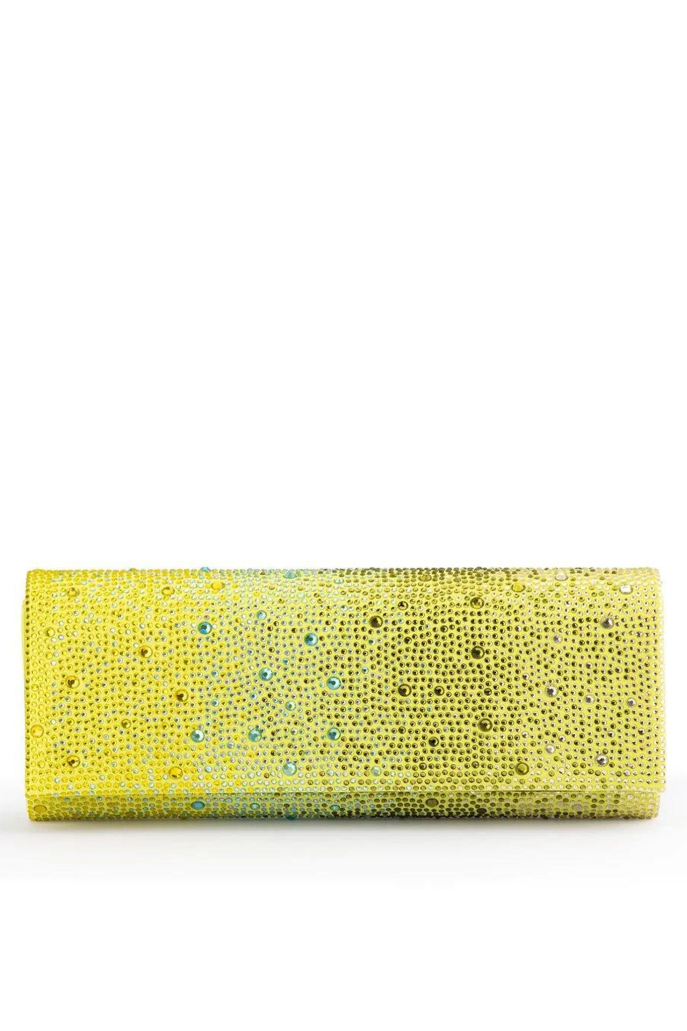 Camille Ombre Hotfix Clutch - Chartreuse