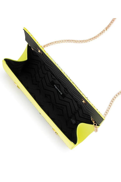 Camille Ombre Hotfix Clutch - Chartreuse