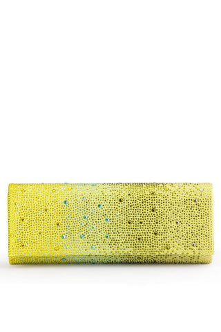 Camille Ombre Hotfix Clutch - Chartreuse