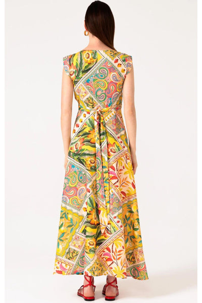 Canary Maxi Wrap Dress - Mango Paisley Tile