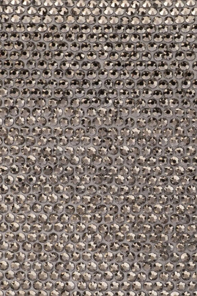 Cara Crystal Envelope Clutch - Gunmetal