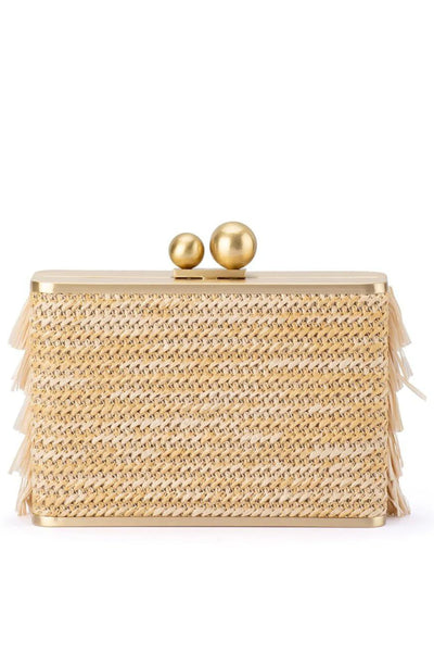 Carlita Fringe Clutch - Natural