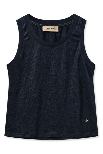 Casa Foil Tank Top - Salute Navy