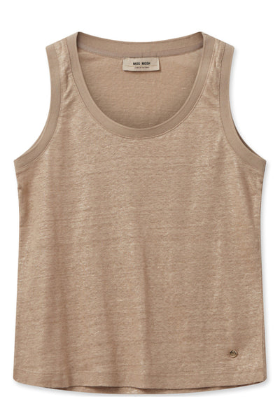 Casa Foil Tank Top - Sesame Gold