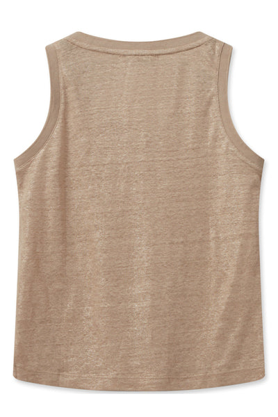 Casa Foil Tank Top - Sesame Gold