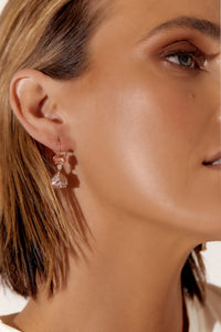 Cassie Jewel Drop Hook Earrings - Lilac