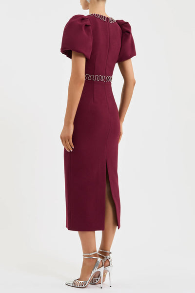 Cava Midi Dress - Wine