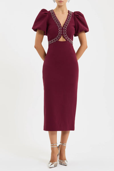 Cava Midi Dress - Wine