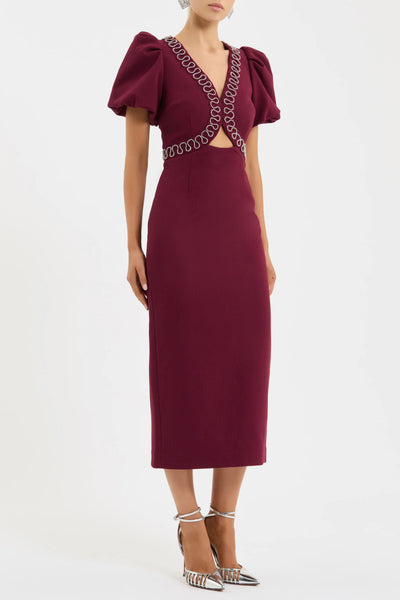 Cava Midi Dress - Wine