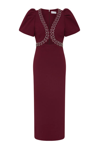 Cava Midi Dress - Wine