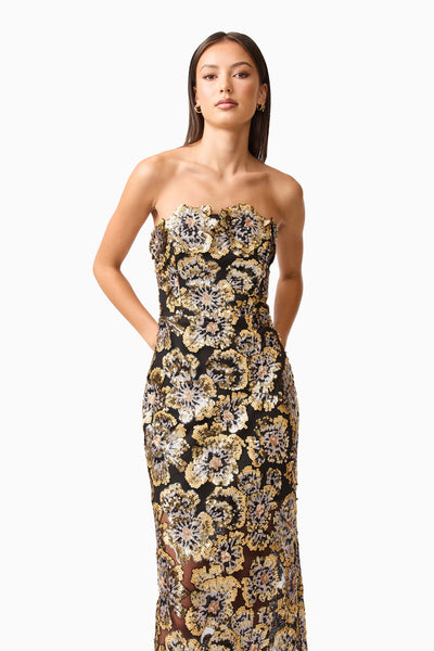 Celeste Gown - Black Gold