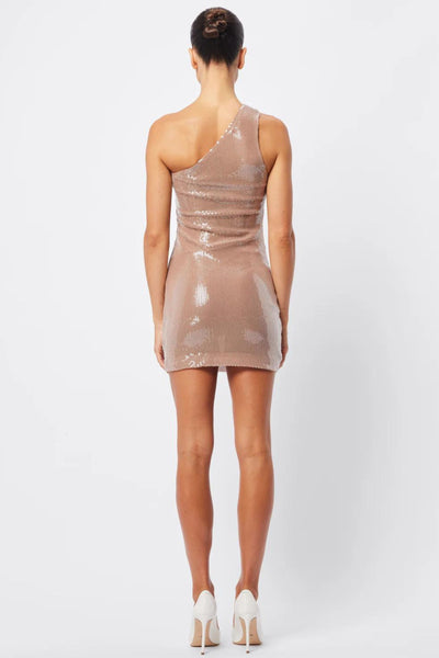 Celestial Sequin Mini Dress - Neutral SIZE 6 ONLY