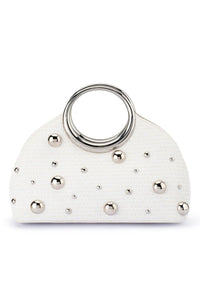 Charlotte Woven Top Handle - White