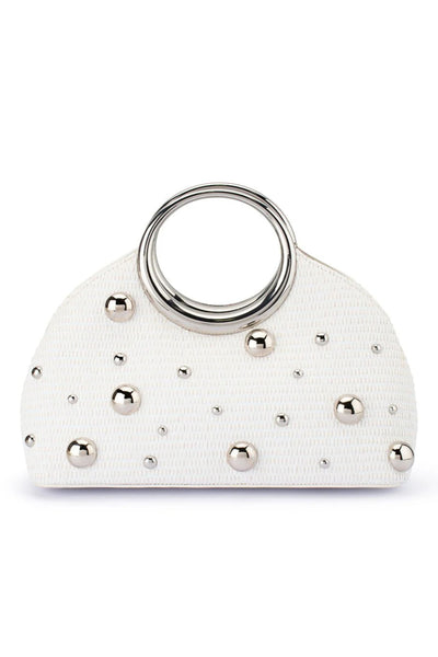 Charlotte Woven Top Handle - White