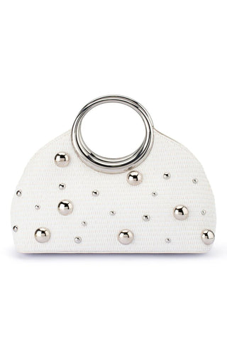 Charlotte Woven Top Handle - White