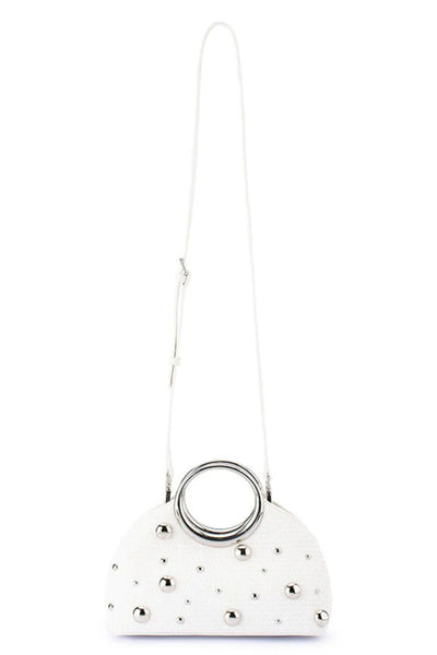 Charlotte Woven Top Handle - White