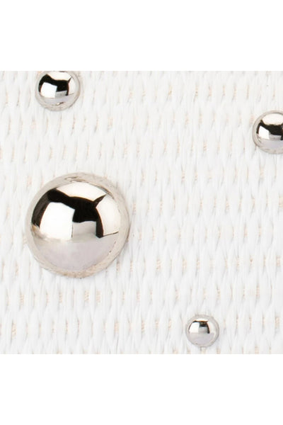 Charlotte Woven Top Handle - White