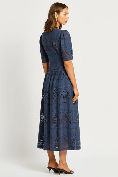 Chiara Lace Midi Dress - Midnight Navy