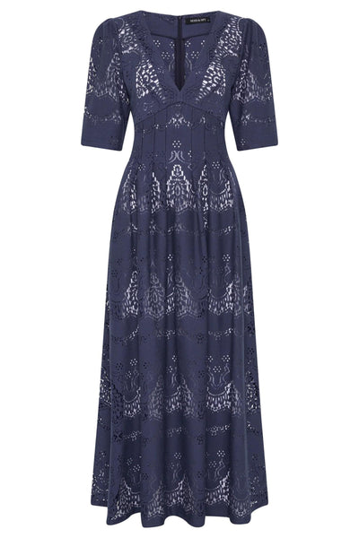 Chiara Lace Midi Dress - Midnight Navy