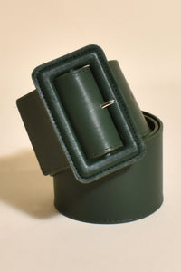 Chunky Self-Covered Belt - Forest Green
