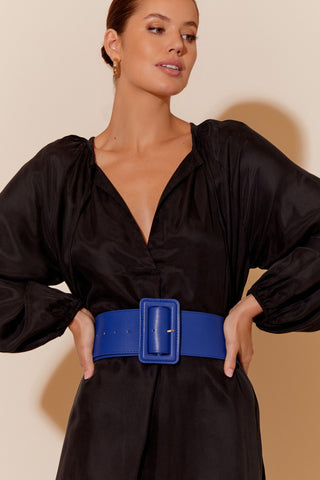 Chunky Self-Covered Belt - Cobalt Blue