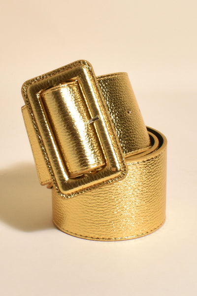 Chunky Self-Covered Belt - Gold