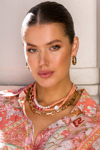 Chunky Tube Hoops - Gold